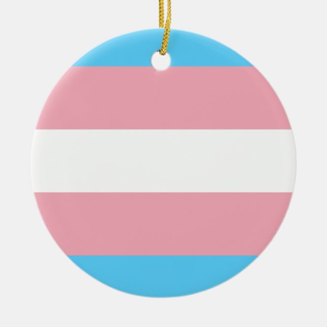Transgender Keramik Circle Ornament (Vorne)
