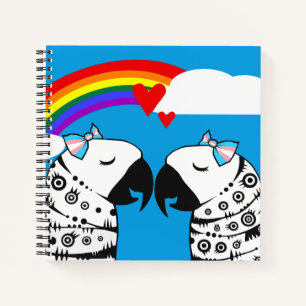 Transgender Lesbian Parrots Couple Notizbuch