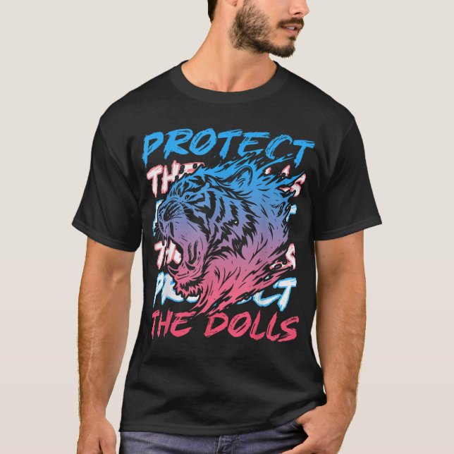 Transgender LGBT Pride Trans Pride Tiger schützt T-Shirt (Vorderseite)