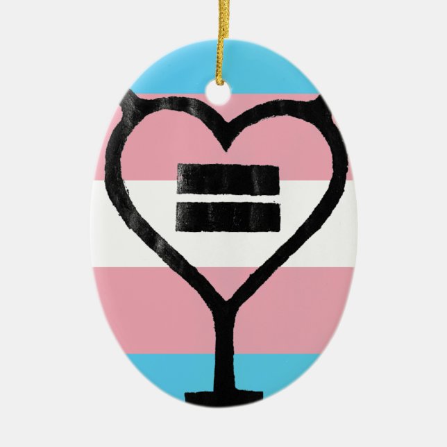 Transgender-Liebe Keramik Ornament (Vorne)