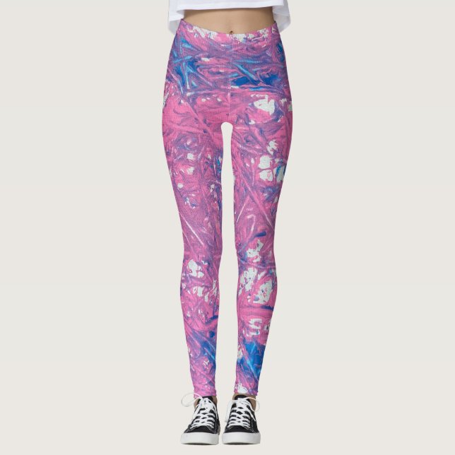 Transgender Marmorkunst Leggings (Vorderseite)