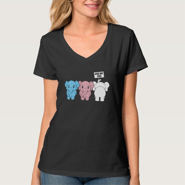 Transgender Nonbinary Elephants  Be You Be Proud T-Shirt (Vorderseite)