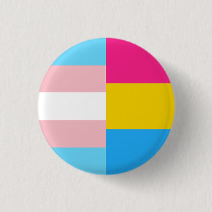 Transgender-Pansexuelle Doppel-Stolzflagge Button