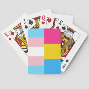 Transgender-Pansexuelle Doppel-Stolzflagge Spielkarten