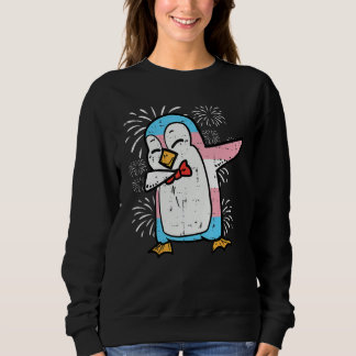Transgender Penguin Dab Trans Pride Flag Lgbt Boys Sweatshirt