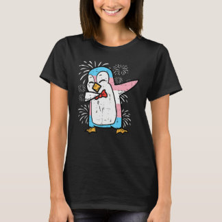 Transgender Penguin Dab Trans Pride Flag Lgbt Boys T-Shirt