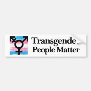 Transgender People Match W/Flag Autoaufkleber