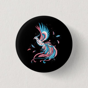 Transgender Phoenix Reborn Transsexual Flag LGBT T Button