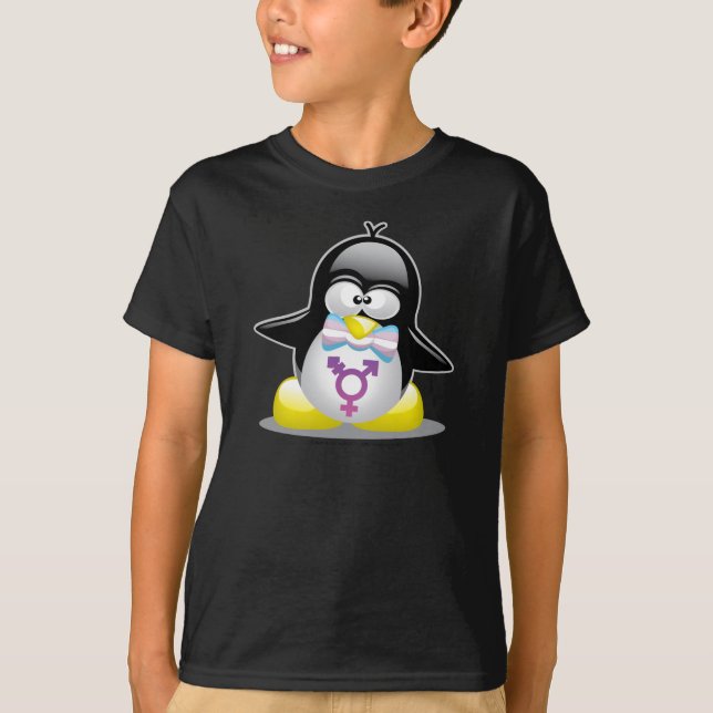 Transgender-Pinguin T-Shirt (Vorderseite)