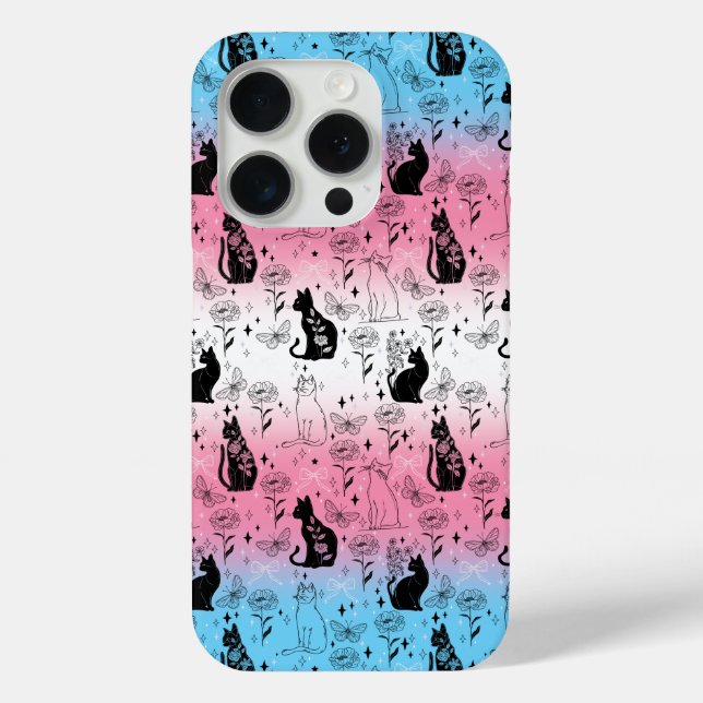 Transgender Pride Black Cat - Mystische Hexe Case-Mate iPhone Hülle (Rückseite)