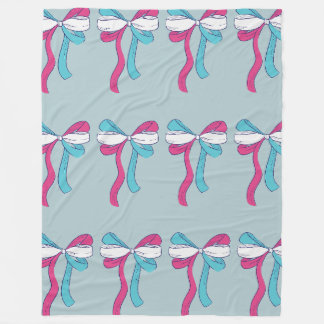 Transgender Pride Bows Fleecedecke