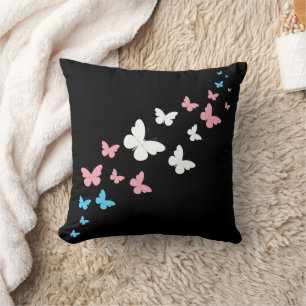 Transgender Pride Butterfly Trail Kissen