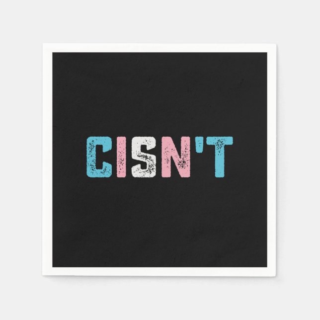 Transgender Pride Cis't LGBTQ Trans Flag Funny Serviette (Vorderseite)