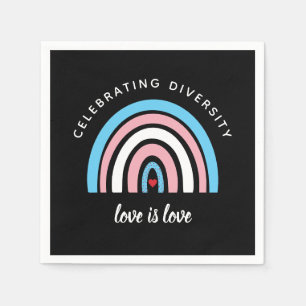 Transgender Pride feiert Diversity-Liebe-Quote Serviette