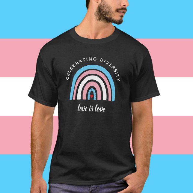 Transgender Pride feiert Diversity-Liebe-Quote T-Shirt (Von Creator hochgeladen)