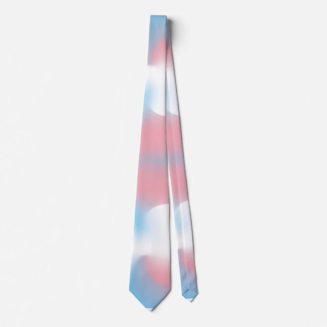 Transgender Pride Flag Color Swirl Neck Tie Krawatte (Vorderseite)