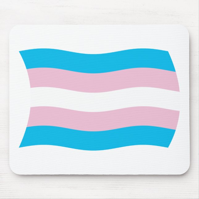 Transgender Pride Flag Mousepad (Vorne)