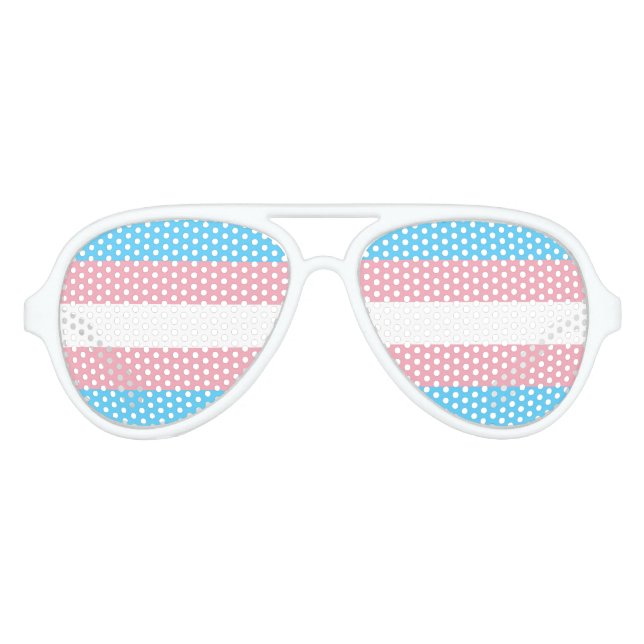 Transgender-Pride-Flag Partybrille (Vorderseite)