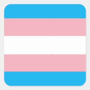 Transgender Pride Flag Quadratischer Aufkleber