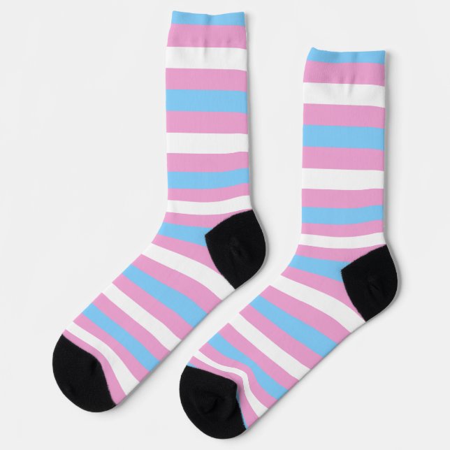 Transgender PRIDE Flag Socken (Linkes Detail)