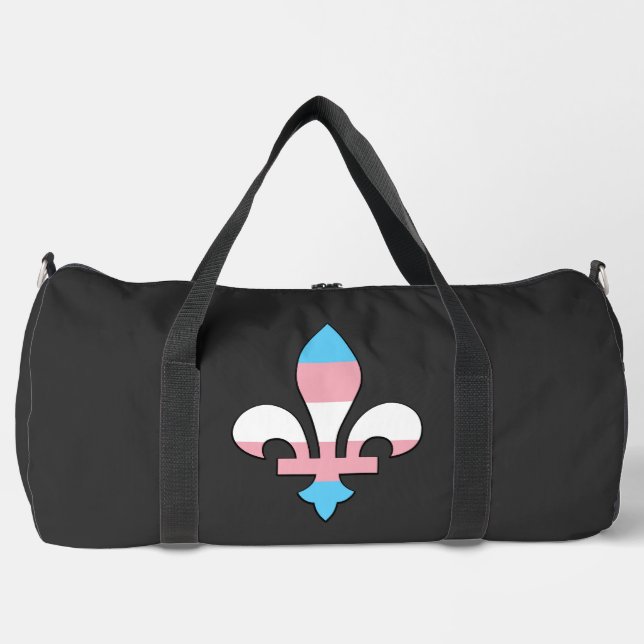 Transgender pride fleur-de-lis duffle bag (Vorderseite)