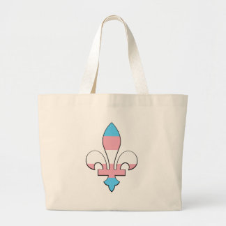 Transgender pride fleur-de-lis jumbo stoffbeutel