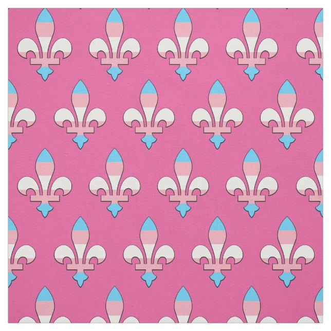 Transgender pride fleur-de-lis stoff (Muster)
