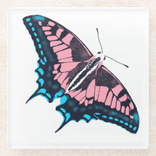 Transgender-Pride-Frack-Butterfly Glasuntersetzer