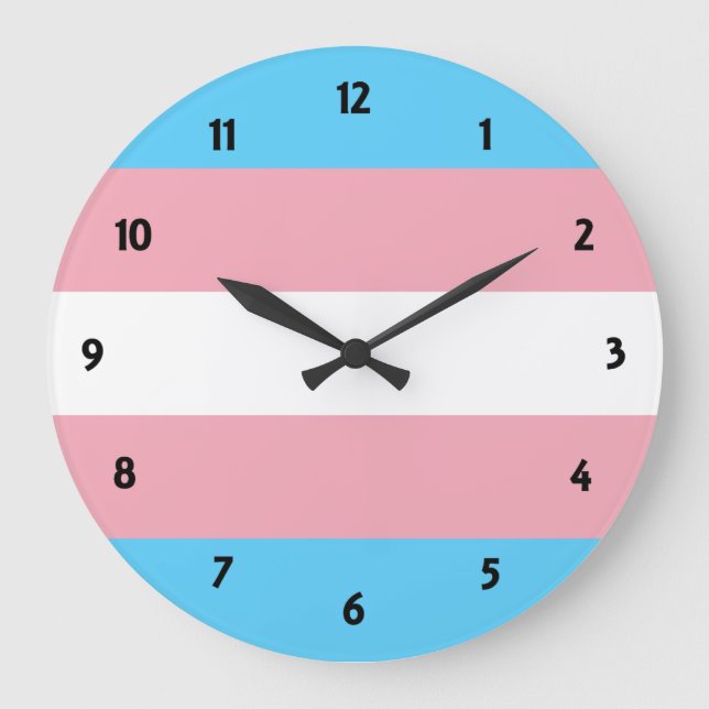 Transgender Pride Große Wanduhr (Vorderseite)