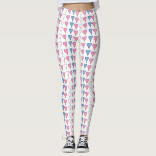 Transgender Pride Hearts Leggings