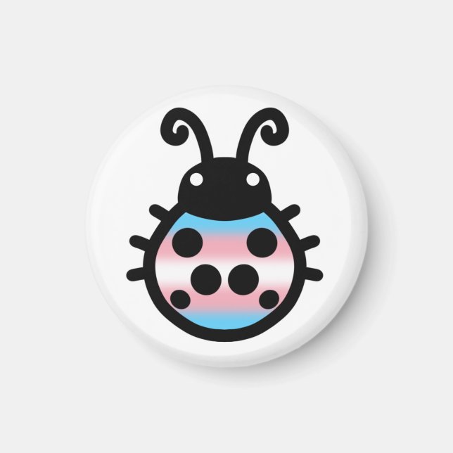 Transgender Pride Ladybug Magnet (Vorne)