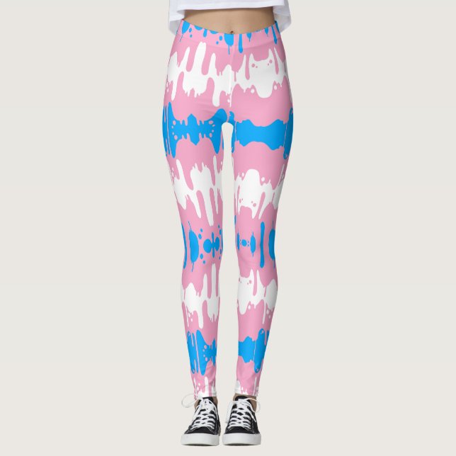 Transgender Pride LGBTQ Leggings (Vorderseite)