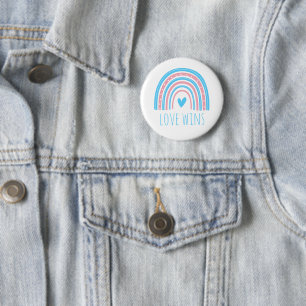 Transgender Pride Liebe gewinnt LGBT-Regenbogensch Button