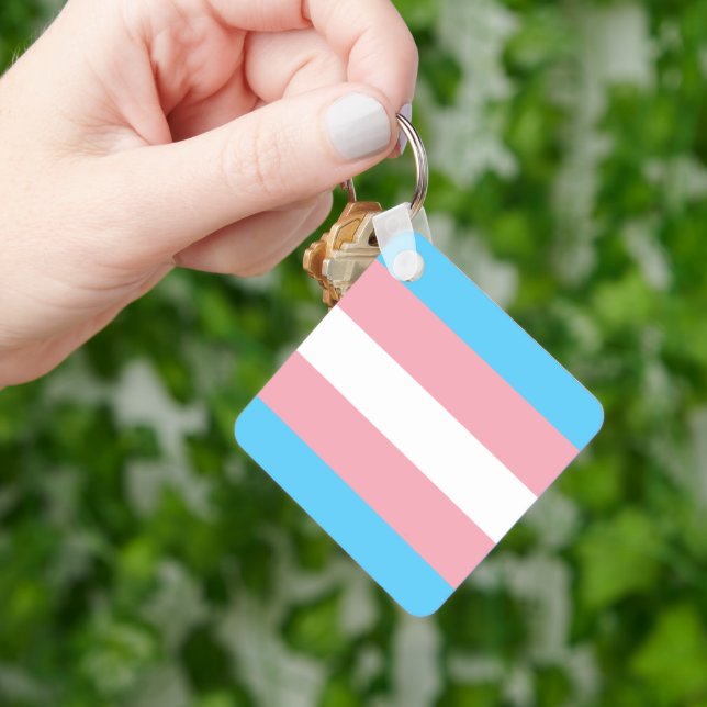 Transgender Pride Magnet Schlüsselanhänger (Hand)