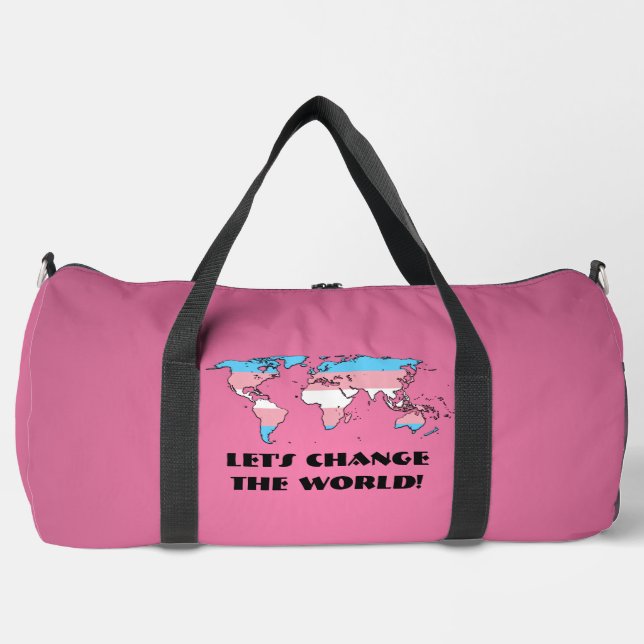 Transgender Pride Map of The World  Duffle Bag (Vorderseite)
