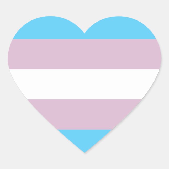 Transgender-Pride-Markierung Herz-Aufkleber (Vorderseite)