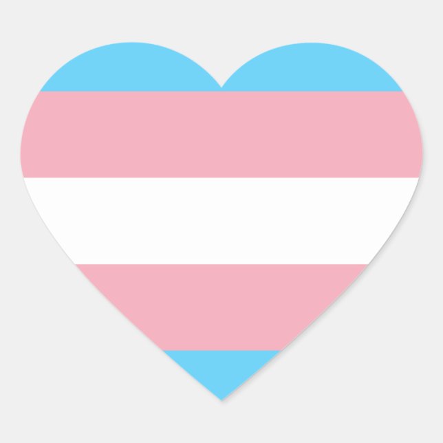 Transgender-Pride-Markierung Herz-Aufkleber (Vorderseite)
