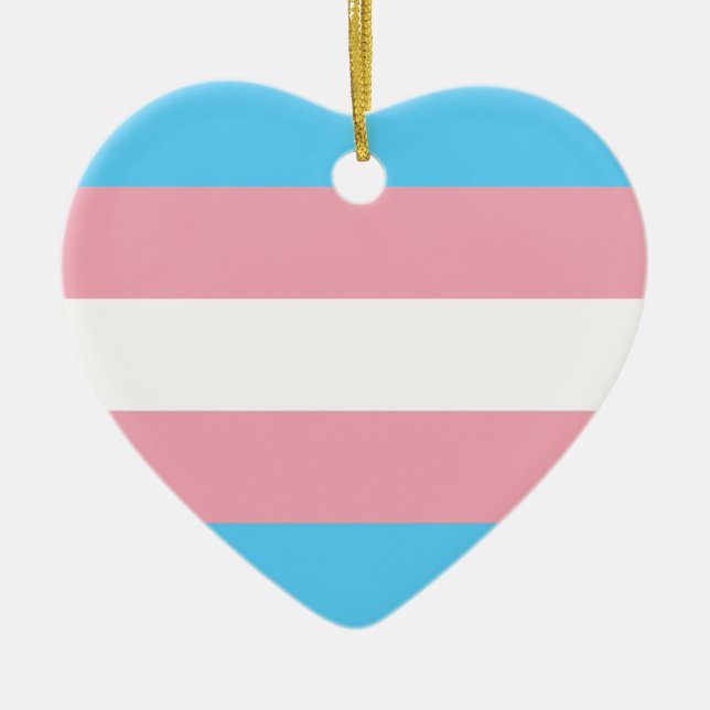 Transgender-Pride-Markierung Keramik Ornament (Vorne)