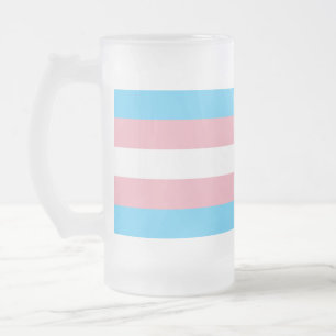Transgender-Pride-Markierung Mattglas Bierglas
