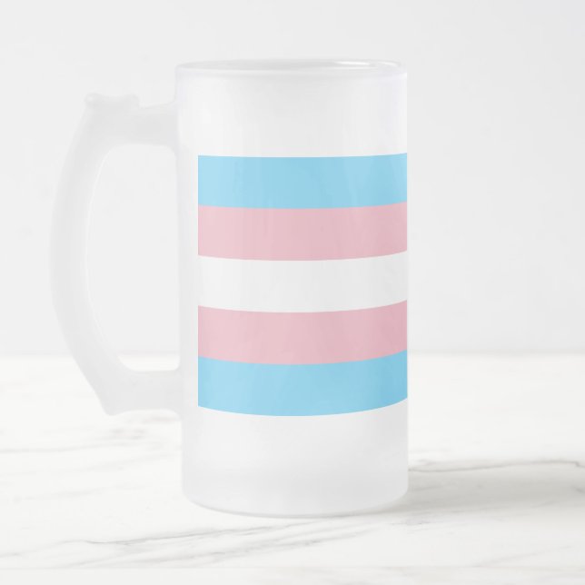 Transgender-Pride-Markierung Mattglas Bierglas (Links)