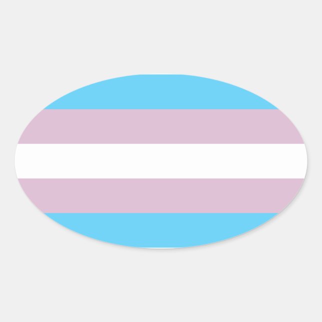 Transgender-Pride-Markierung Ovaler Aufkleber (Vorderseite)