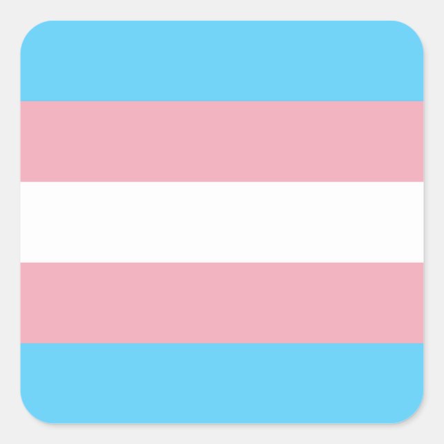 Transgender-Pride-Markierung Quadratischer Aufkleber (Vorderseite)