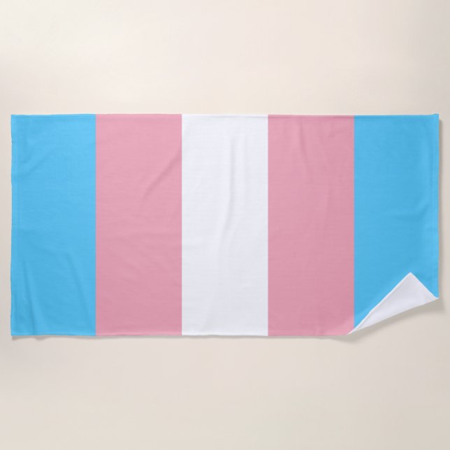 Transgender-Pride-Markierung Strandtuch (Vorderseite)
