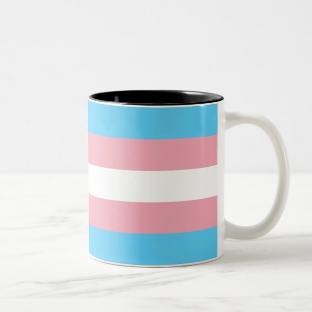 Transgender-Pride-Markierung Zweifarbige Tasse (Rechts)