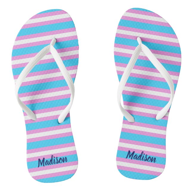 Transgender-Pride-Parade-Markierungsfahne Flip Flops (Fußbett)