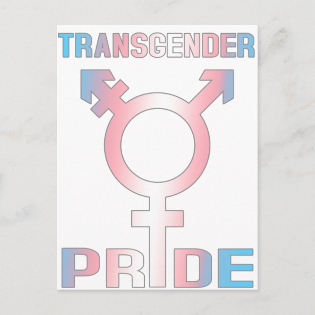 Transgender Pride Postkarte (Vorderseite)