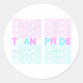 Transgender Pride Runder Aufkleber