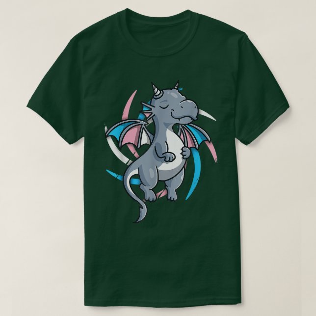 Transgender Pride Stuff Trans Dragon Video Game Ga T-Shirt (Design vorne)