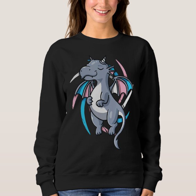 Transgender Pride Stuff Trans Dragon Video Game LG Sweatshirt (Vorderseite)