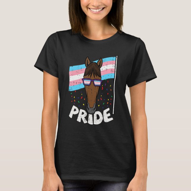 Transgender Pride Sunglasses Flag Trans Tran T-Shirt (Vorderseite)